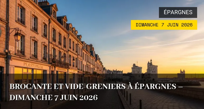 Affiche de l'événement : Brocante et Vide-greniers à Épargnes – Dimanche 7 Juin 2026