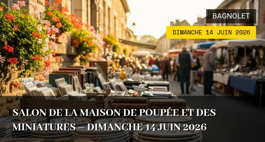 Affiche de l'événement : Salon de la Maison de Poupée et des Miniatures – Dimanche 14 Juin 2026