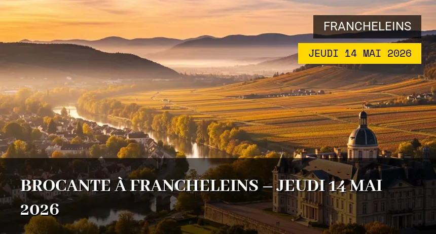 Affiche de l'événement : Brocante à Francheleins – Jeudi 14 Mai 2026
