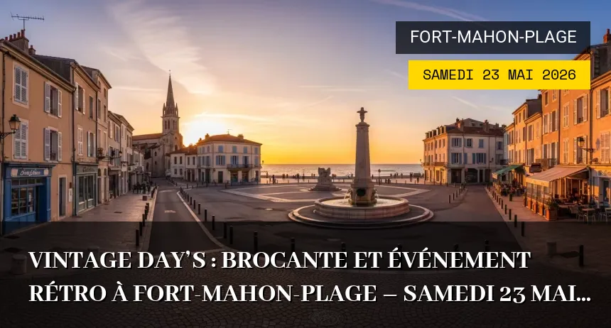 Affiche de l'événement : Marché Vintage et Brocante à Fort-Mahon-Plage – Samedi 23 Mai 2026