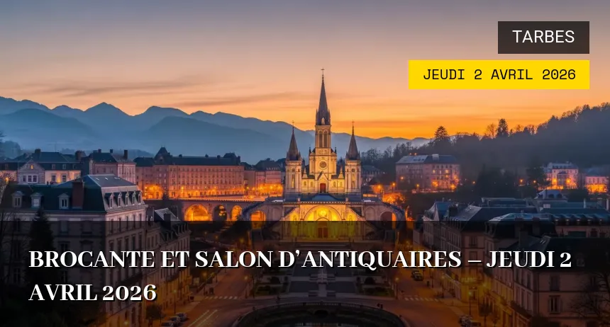 Affiche de l'événement : Brocante et Salon d&rsquo;Antiquaires – Jeudi 2 Avril 2026