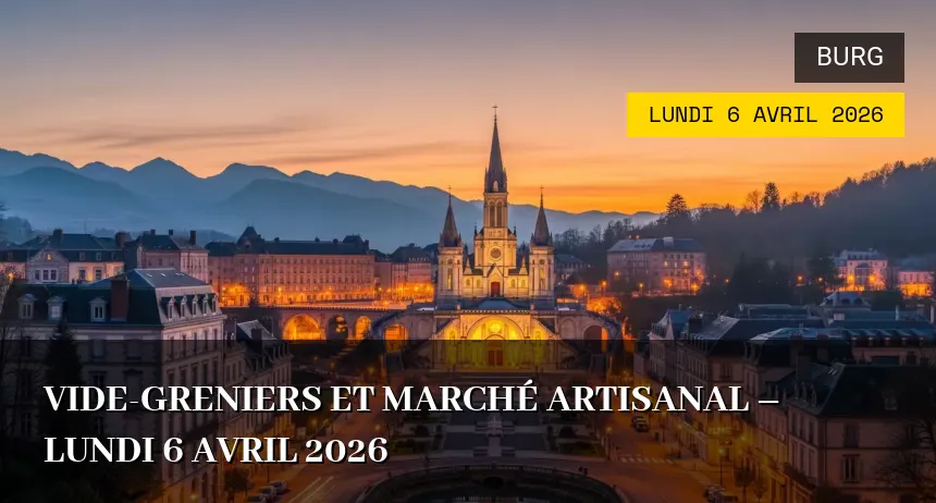 Affiche de l'événement : Vide-greniers et Marché Artisanal – Lundi 6 Avril 2026