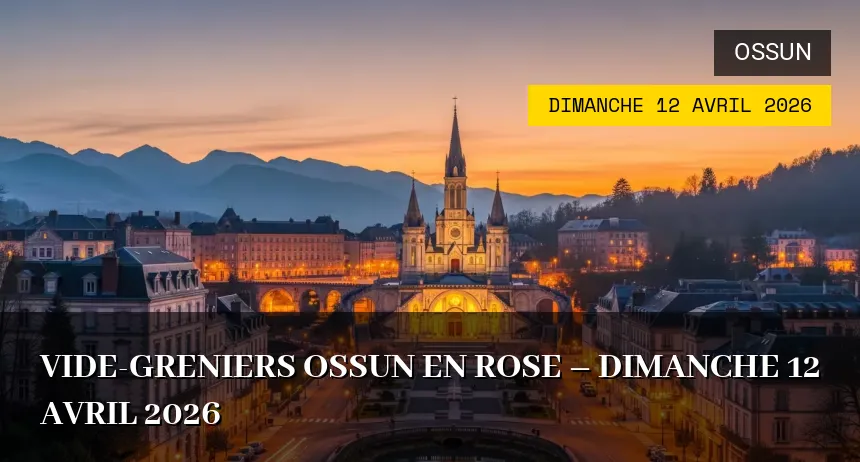 Affiche de l'événement : Vide-greniers Ossun en Rose – Dimanche 12 Avril 2026