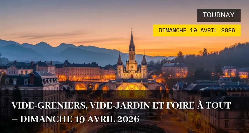 Affiche de l'événement : Vide-greniers, Vide-jardin et Foire à tout – Dimanche 19 Avril 2026