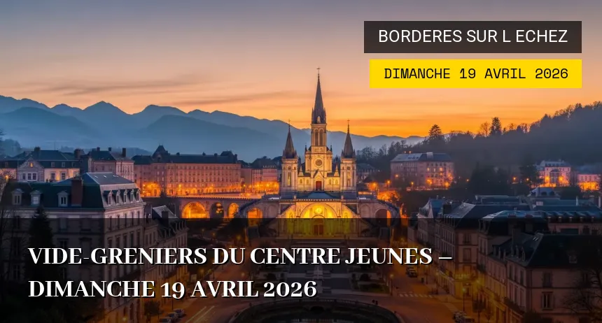 Affiche de l'événement : Vide-greniers du Centre Jeunes – Dimanche 19 Avril 2026