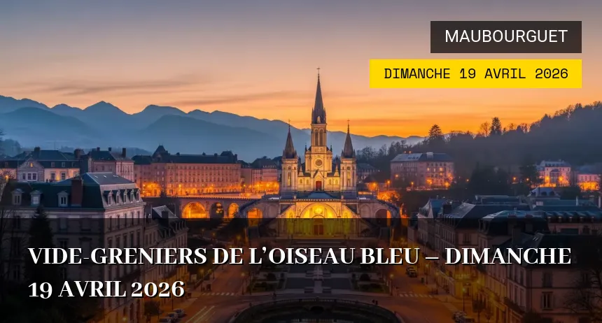 Affiche de l'événement : Vide-greniers de l&rsquo;Oiseau Bleu – Dimanche 19 Avril 2026