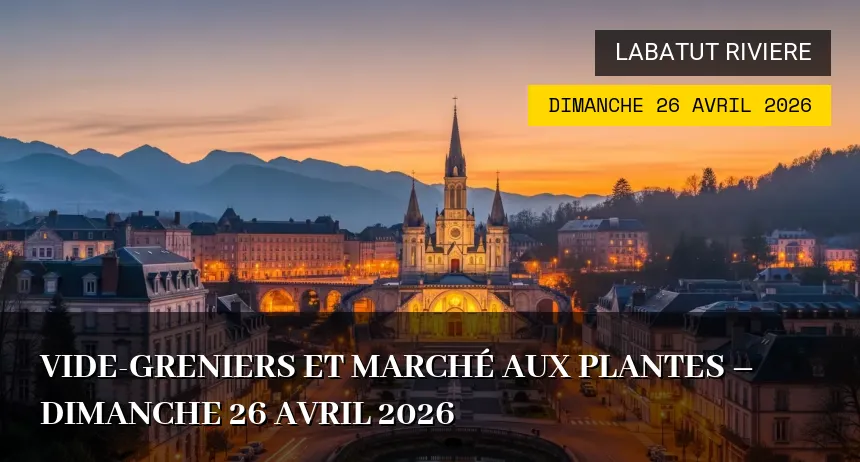 Affiche de l'événement : Vide-greniers et Marché aux Plantes – Dimanche 26 Avril 2026