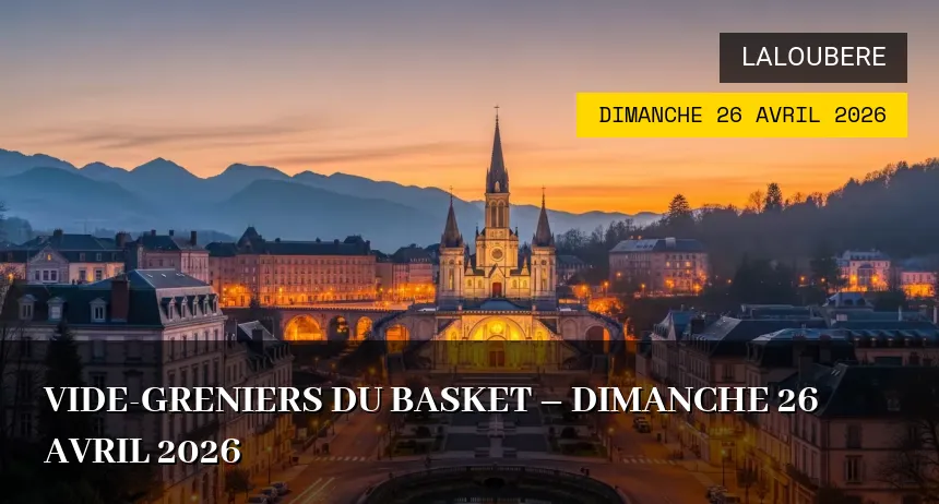Affiche de l'événement : Vide-greniers du Basket – Dimanche 26 Avril 2026