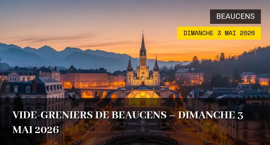 Affiche de l'événement : Vide-greniers de Beaucens – Dimanche 3 Mai 2026
