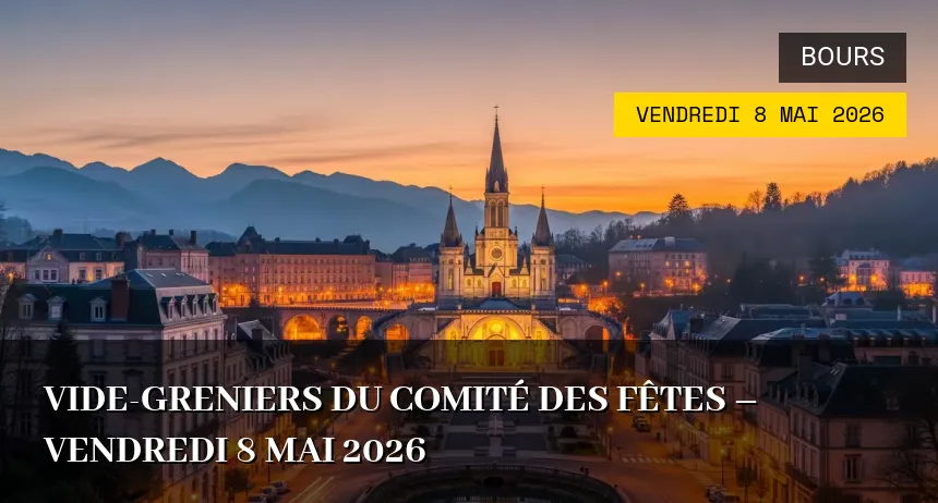 Affiche de l'événement : Vide-greniers du Comité des Fêtes – Vendredi 8 Mai 2026