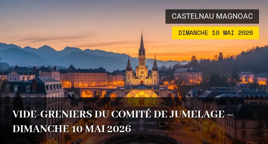 Affiche de l'événement : Vide-greniers du Comité de Jumelage – Dimanche 10 Mai 2026