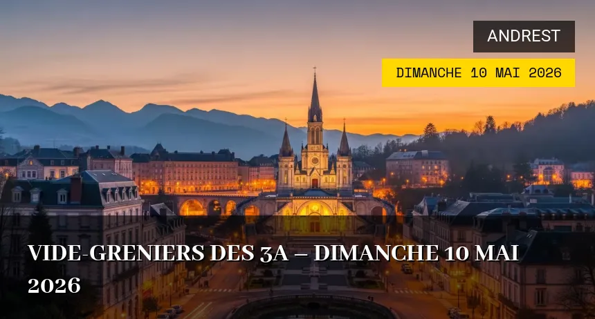 Affiche de l'événement : Vide-greniers des 3A – Dimanche 10 Mai 2026