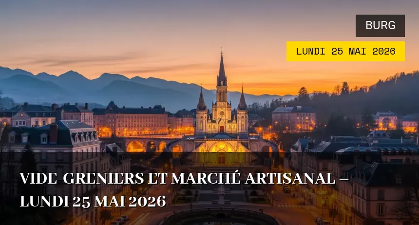 Affiche de l'événement : Vide-greniers et Marché Artisanal – Lundi 25 Mai 2026