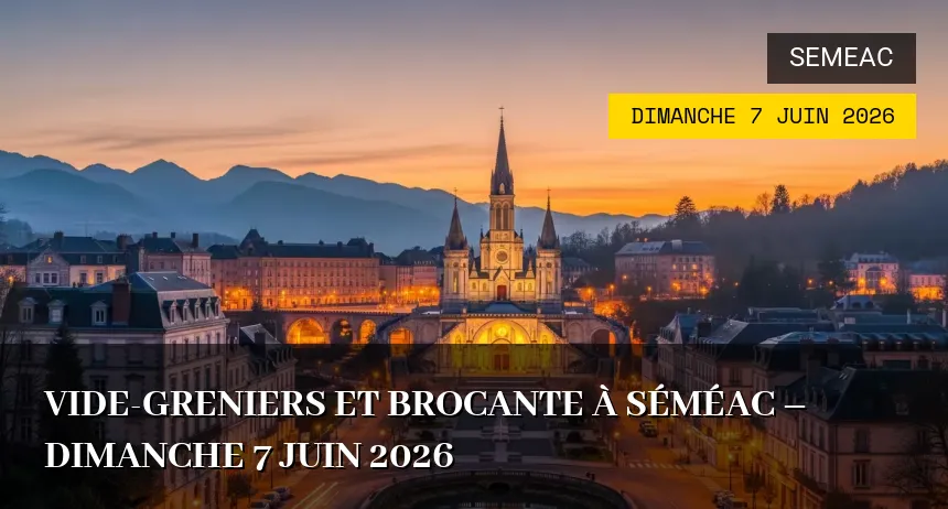 Affiche de l'événement : Vide-greniers et Brocante à Séméac – Dimanche 7 Juin 2026