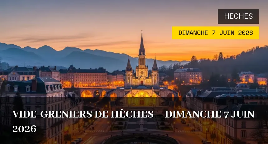 Affiche de l'événement : Vide-greniers de Hèches – Dimanche 7 Juin 2026