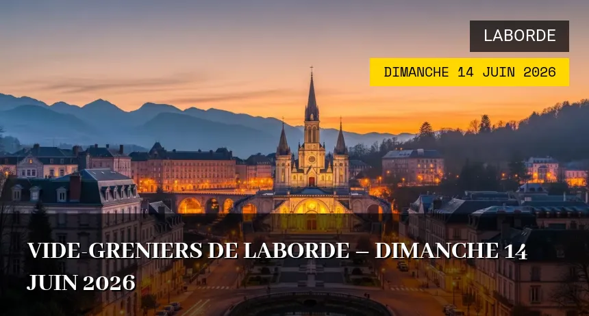 Affiche de l'événement : Vide-greniers de Laborde – Dimanche 14 Juin 2026