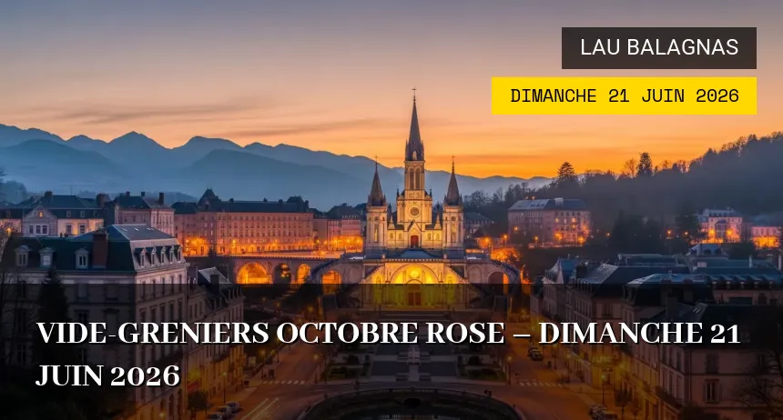 Affiche de l'événement : Vide-greniers Octobre Rose – Dimanche 21 Juin 2026