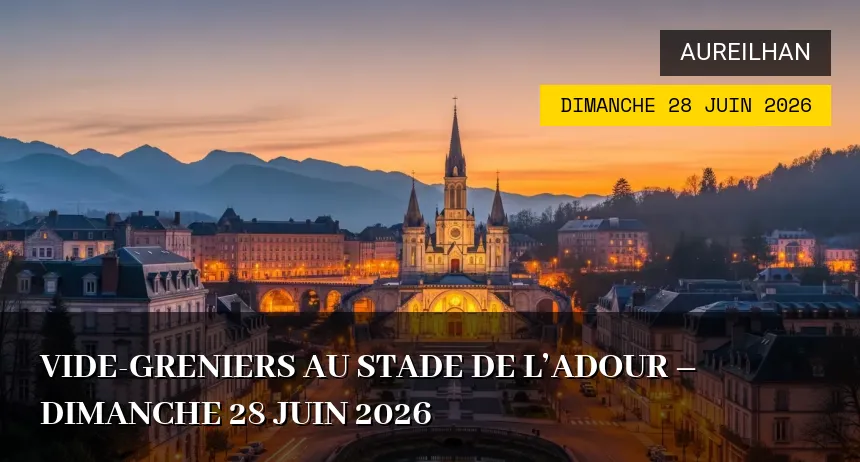 Affiche de l'événement : Vide-greniers au Stade de l&rsquo;Adour – Dimanche 28 Juin 2026