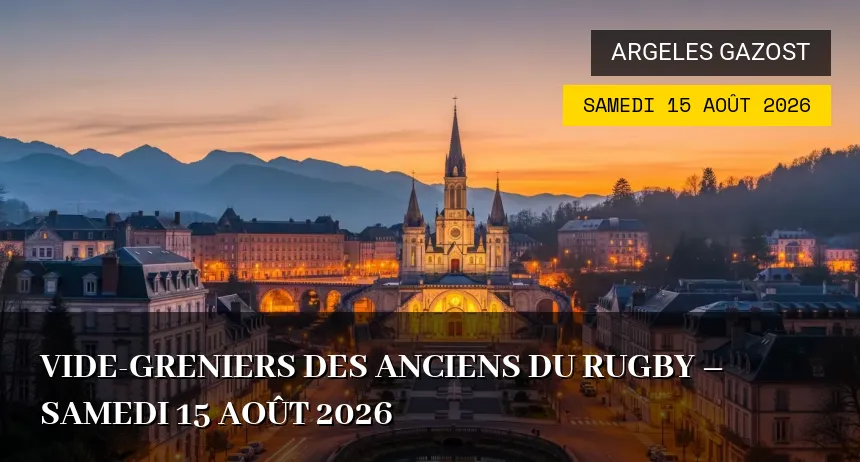 Affiche de l'événement : Vide-greniers des Anciens du Rugby – Samedi 15 Août 2026