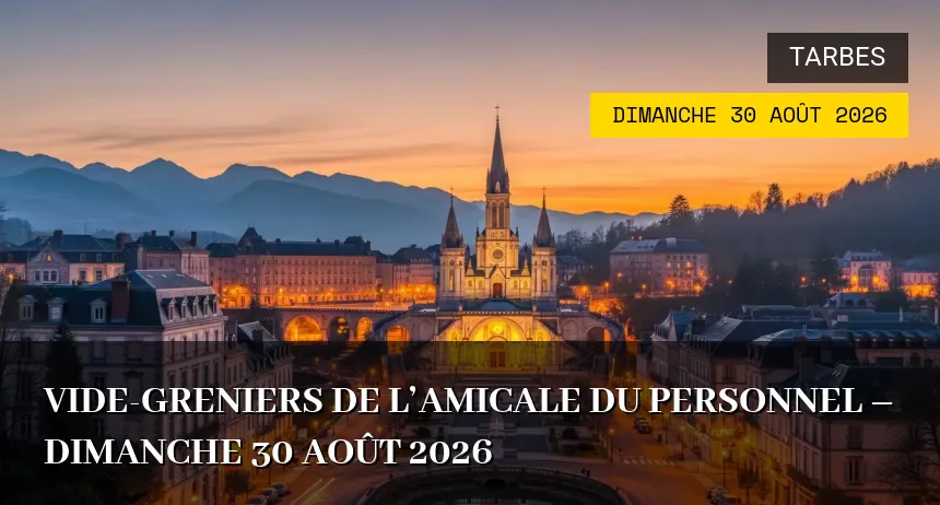 Affiche de l'événement : Vide-greniers de l&rsquo;Amicale du Personnel – Dimanche 30 Août 2026