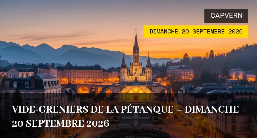 Affiche de l'événement : Vide-greniers de la Pétanque – Dimanche 20 Septembre 2026