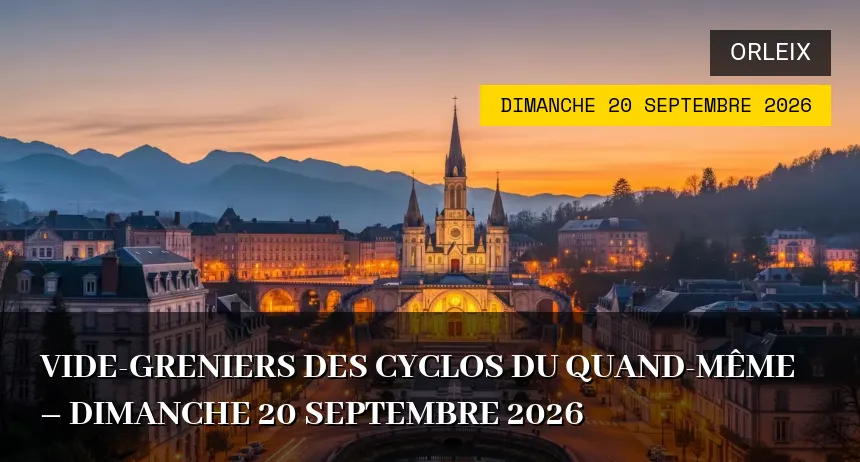 Affiche de l'événement : Vide-greniers des Cyclos du Quand-Même – Dimanche 20 Septembre 2026