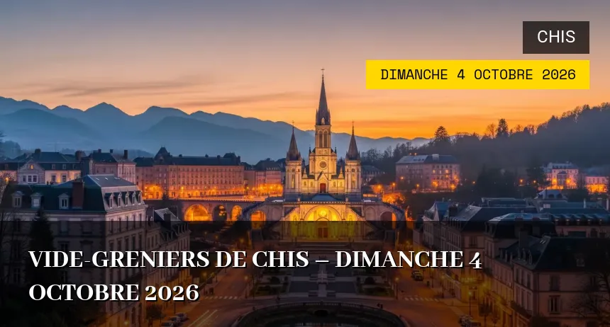 Affiche de l'événement : Vide-greniers de Chis – Dimanche 4 Octobre 2026