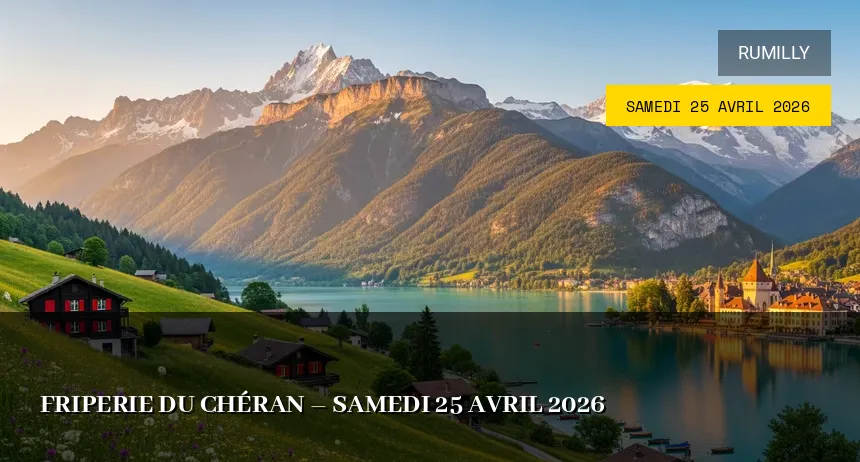 Affiche de l'événement : Friperie du Chéran – Samedi 25 Avril 2026