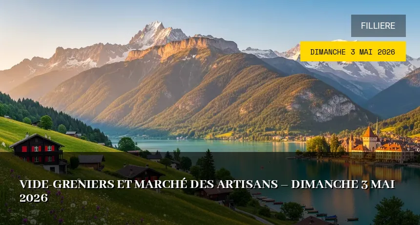 Affiche de l'événement : Vide-greniers et Marché des Artisans – Dimanche 3 Mai 2026