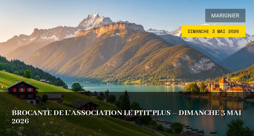Affiche de l'événement : Brocante de l&rsquo;Association Le Ptit&rsquo;Plus – Dimanche 3 Mai 2026