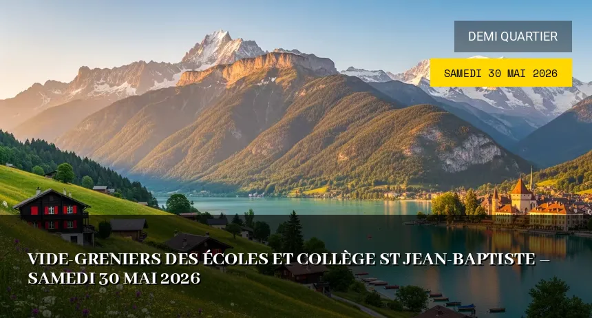 Affiche de l'événement : Vide-greniers des Écoles et Collège St Jean-Baptiste – Samedi 30 Mai 2026
