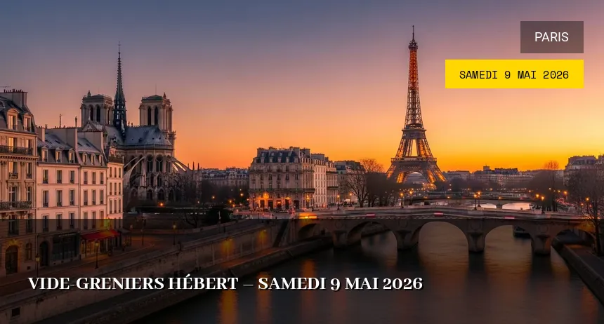 Affiche de l'événement : Vide-greniers Hébert – Samedi 9 Mai 2026