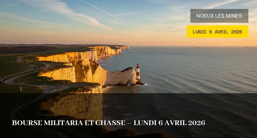 Affiche de l'événement : Bourse Militaria et Chasse – Lundi 6 Avril 2026