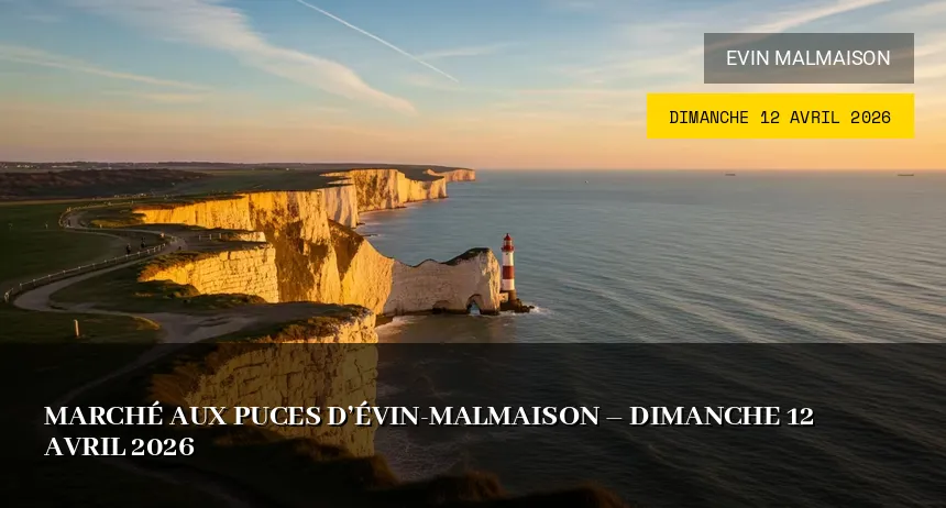 Affiche de l'événement : Marché aux Puces d&rsquo;Évin-Malmaison – Dimanche 12 Avril 2026