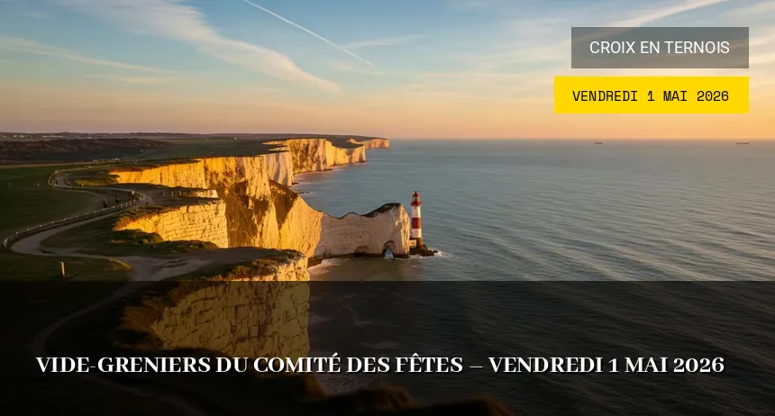 Affiche de l'événement : Vide-greniers du Comité des Fêtes – Vendredi 1 Mai 2026