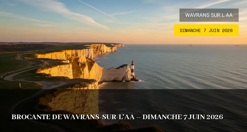 Affiche de l'événement : Brocante de Wavrans-sur-l&rsquo;Aa – Dimanche 7 Juin 2026