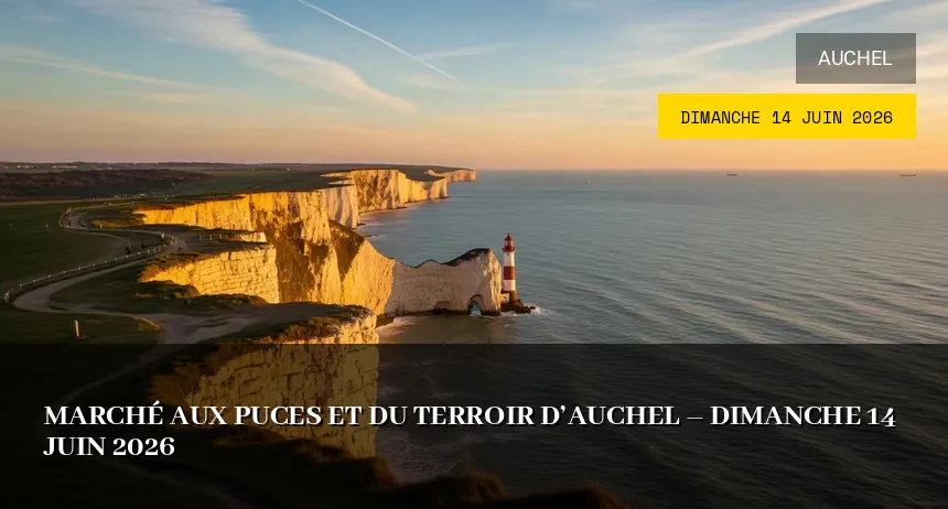 Affiche de l'événement : Marché aux puces et du Terroir d&rsquo;Auchel – Dimanche 14 Juin 2026