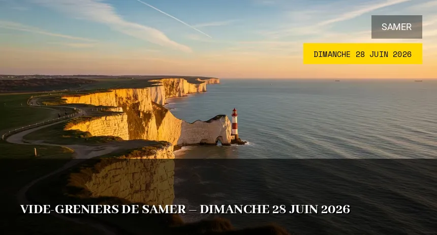 Affiche de l'événement : Vide-greniers de Samer – Dimanche 28 Juin 2026