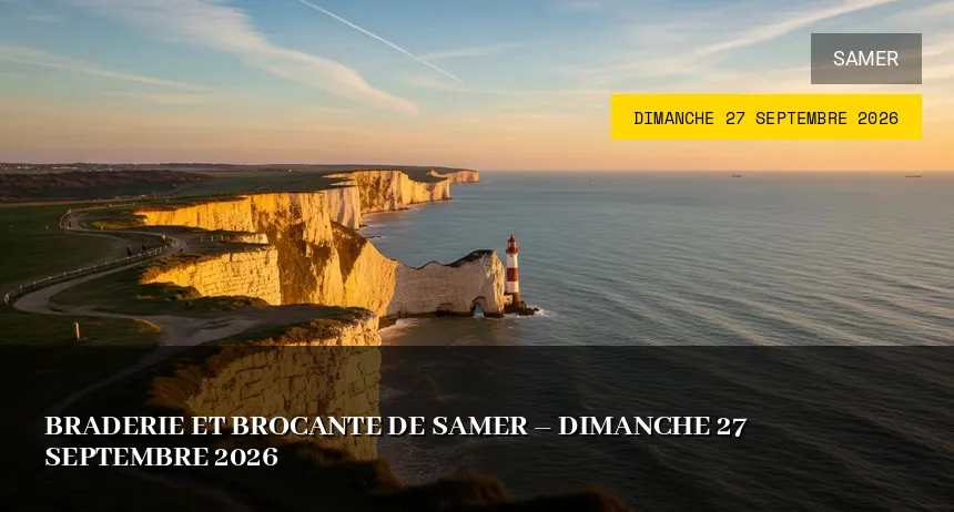 Affiche de l'événement : Braderie et Brocante de Samer – Dimanche 27 Septembre 2026