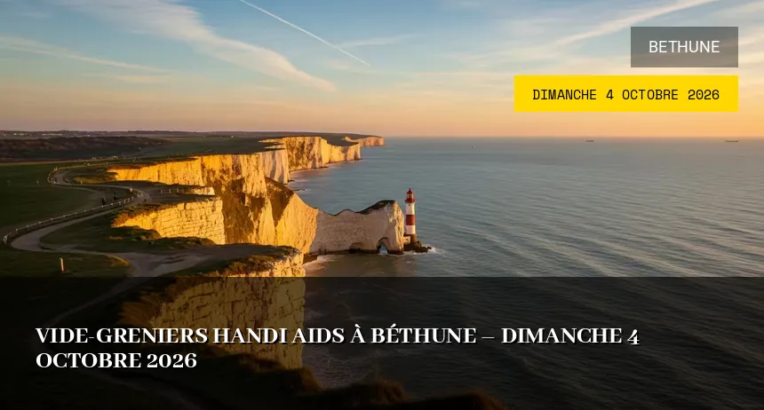 Affiche de l'événement : Vide-greniers Handi Aids à Béthune – Dimanche 4 Octobre 2026