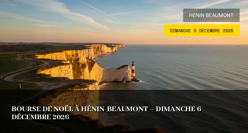 Affiche de l'événement : Bourse de Noël à Hénin-Beaumont – Dimanche 6 Décembre 2026