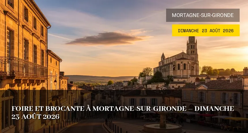 Affiche de l'événement : Foire de la Saint-Fiacre à Mortagne-sur-Gironde – Dimanche 23 Août 2026