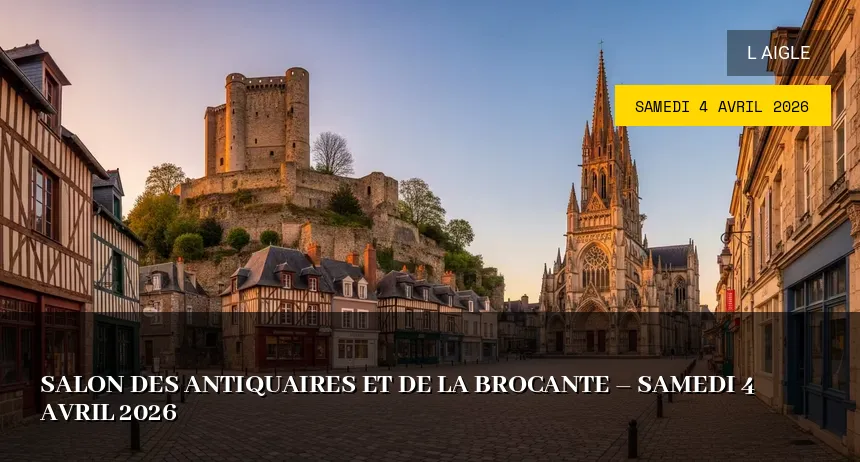 Affiche de l'événement : Salon des antiquaires et de la brocante – Samedi 4 Avril 2026