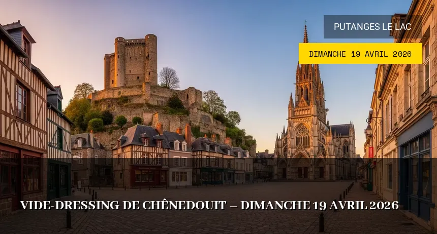 Affiche de l'événement : Vide-dressing de Chênedouit – Dimanche 19 Avril 2026
