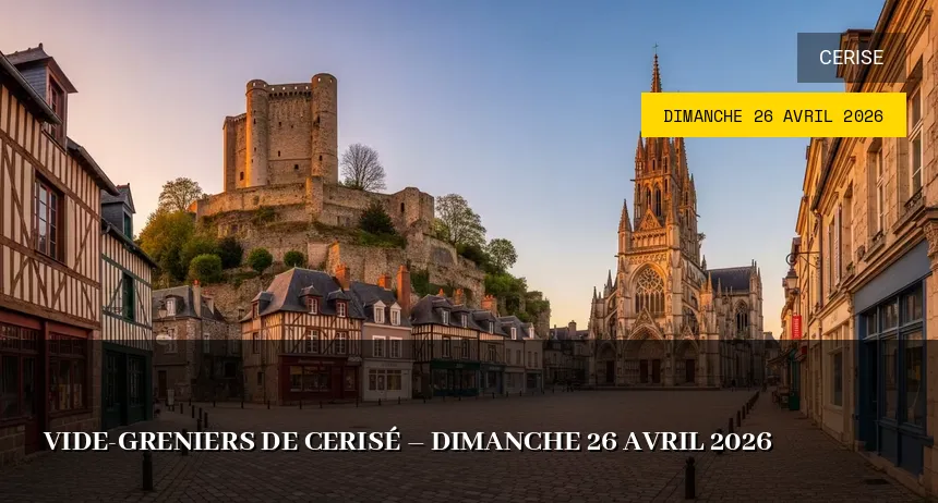 Affiche de l'événement : Vide-greniers de Cerisé – Dimanche 26 Avril 2026