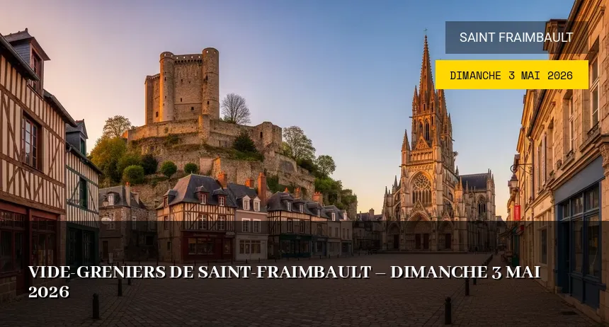 Affiche de l'événement : Vide-greniers de Saint-Fraimbault – Dimanche 3 Mai 2026