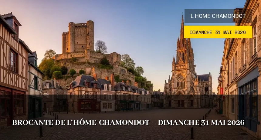 Affiche de l'événement : Brocante de L&rsquo;Hôme-Chamondot – Dimanche 31 Mai 2026