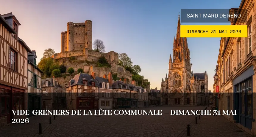 Affiche de l'événement : Vide-greniers de la Fête Communale – Dimanche 31 Mai 2026