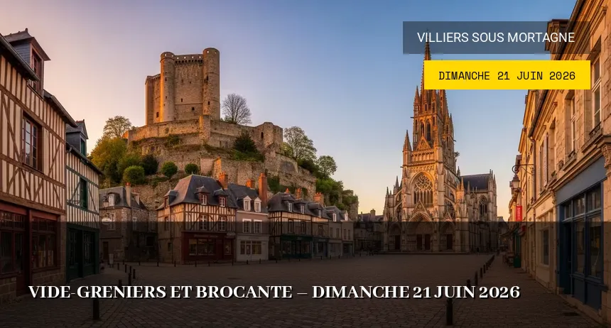 Affiche de l'événement : Vide-greniers et brocante – Dimanche 21 Juin 2026