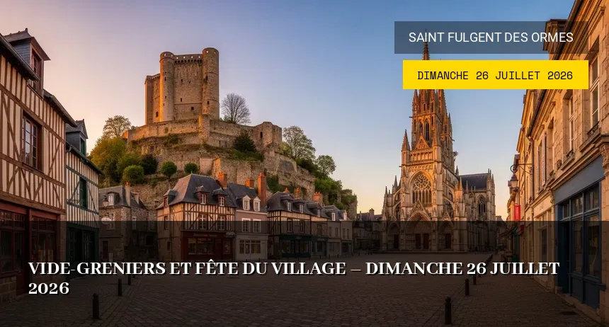Affiche de l'événement : Vide-greniers et fête du village – Dimanche 26 Juillet 2026